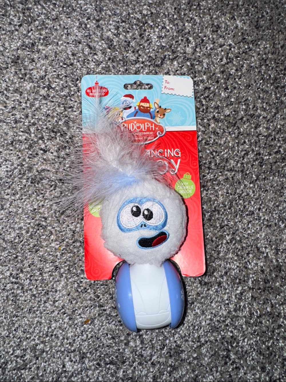 The Rudolph the Red-Nosed Reindeer Bumble character pet toy
